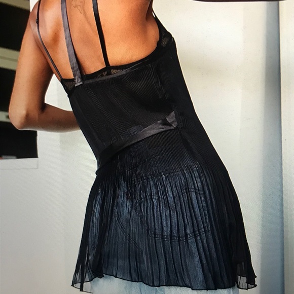 Free People XS Lana Wrap Top Black Sheer/unlined - Picture 16 of 16